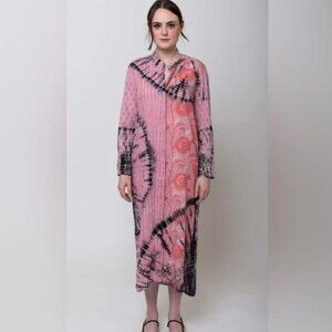 V. De. Vinster Patchwork Tie and Dye Dress Size Medium